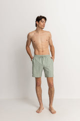 Tile Stripe Beach Short Sage