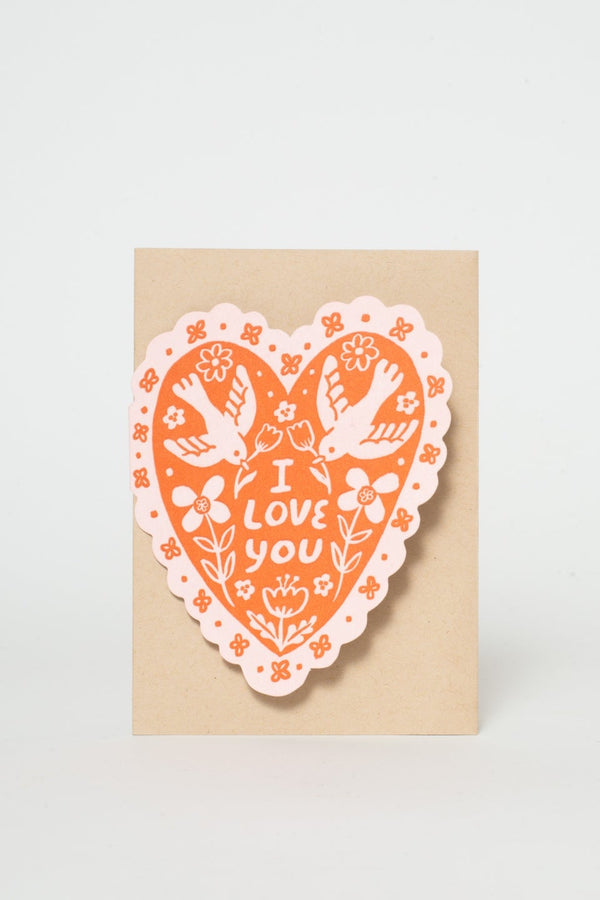 Love Birds Heart Card