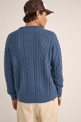 Mohair Fishermans Knit Slate Blue