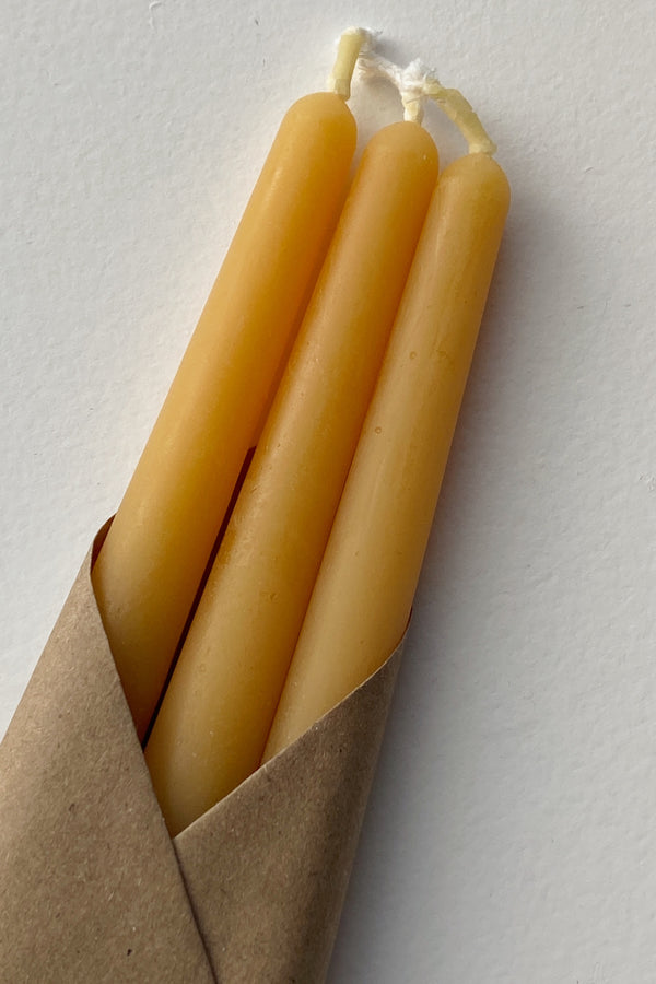 Beeswax Taper Candles Gold