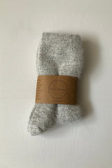 Fluffy Angora Socks Light Gray