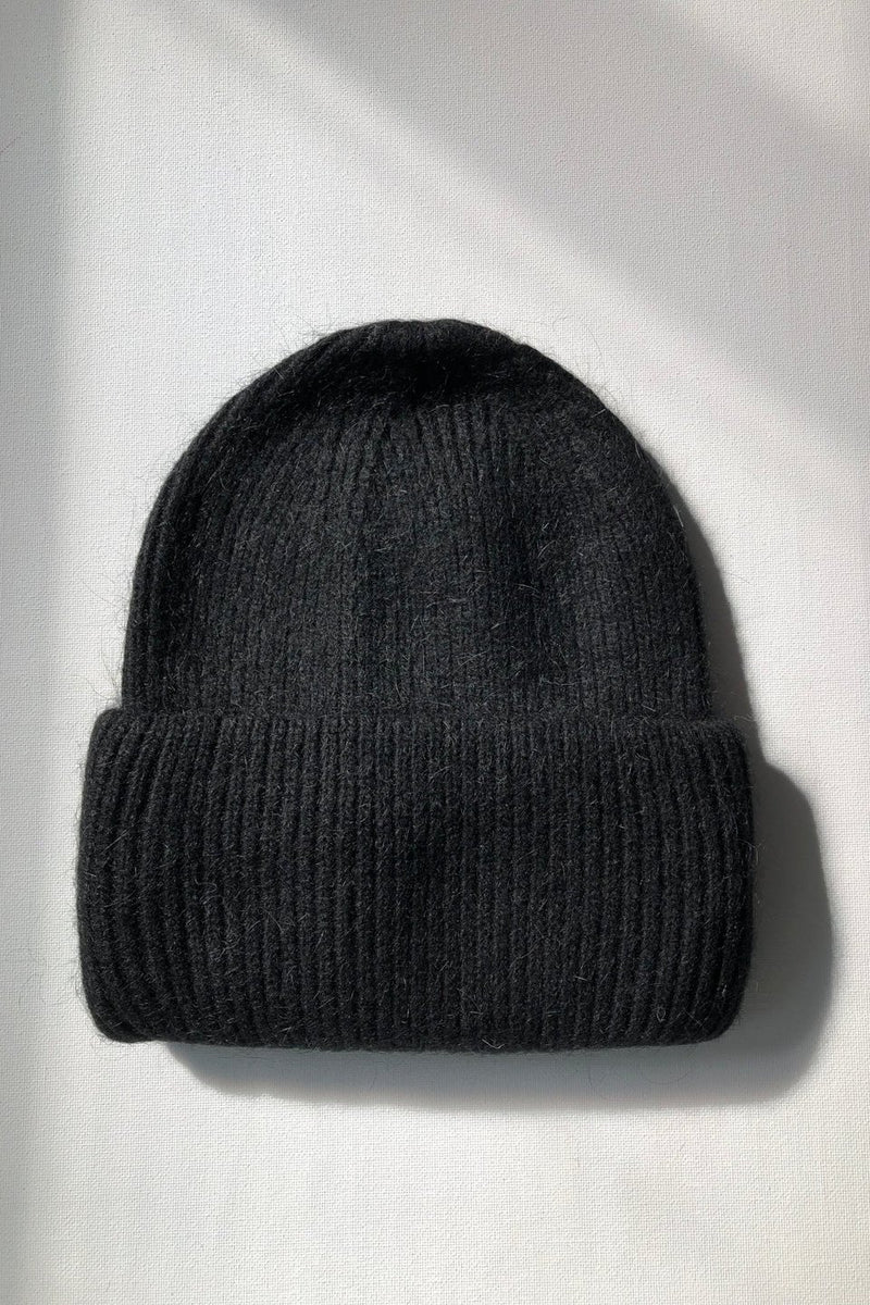 Royal Angora Beanie Black