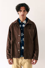 Evans Overshirt Slate Brown Corduroy