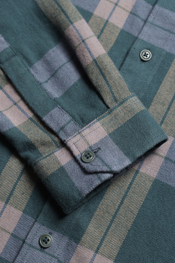 Larry Check Shirt Green/Blue