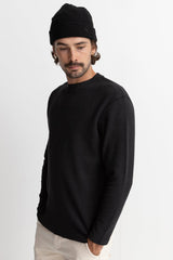 Classic Waffle Knit Vintage Black