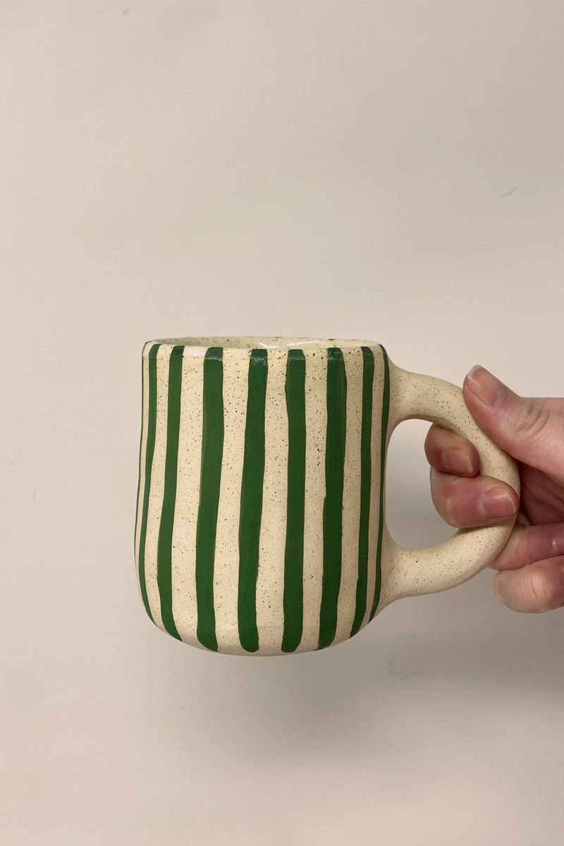 Green Striped Mug