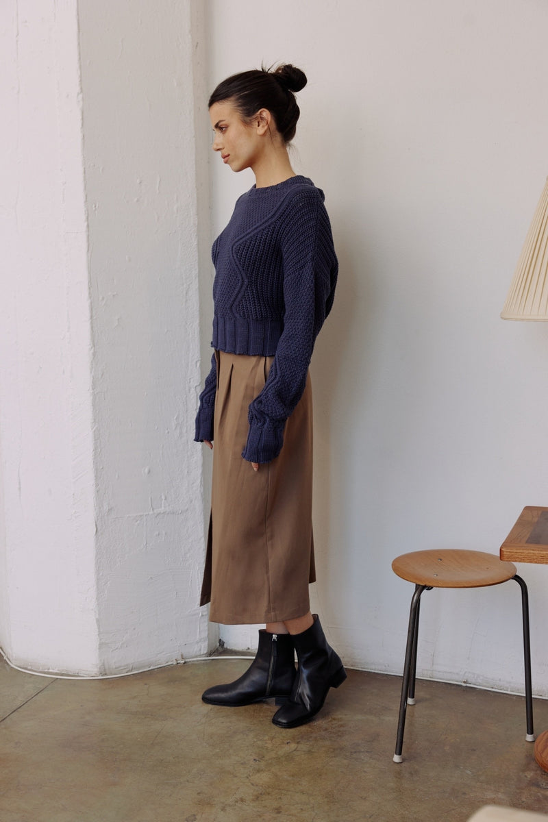 The Sadie Sweater Dusty Navy