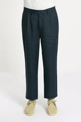 Double Pleated Trouser Blue Nights