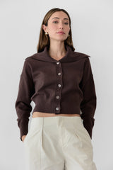 The Abrams Cardigan Brown