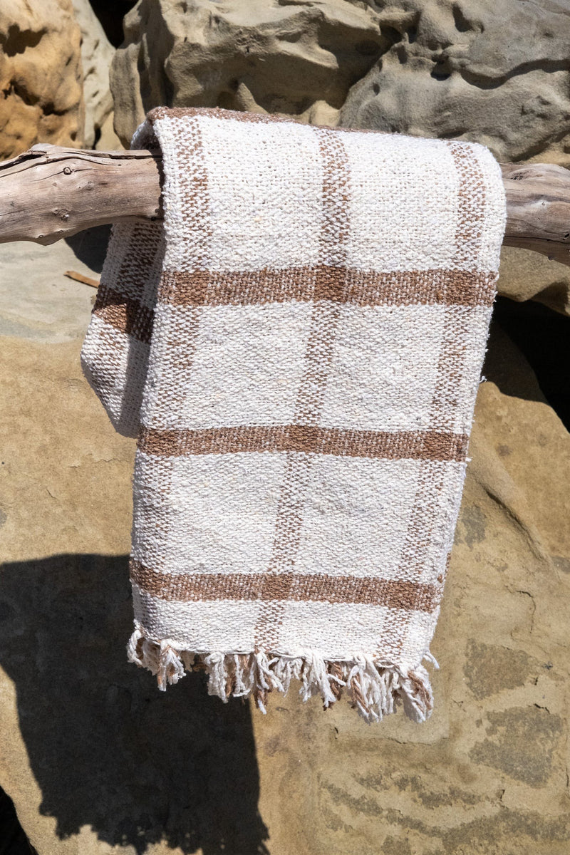 Catalina Plaid Throw Blanket Brown