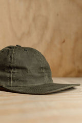 Waxed Baseball Cap Olive