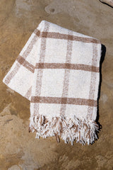 Catalina Plaid Throw Blanket Brown