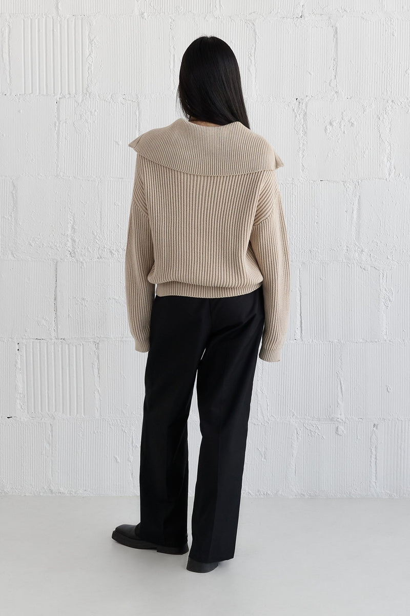 The Addison Sweater Beige Mix