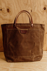 Coal Tote Bag Waxed Brush Brown