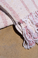 Riviera Stripe Throw Blanket Pink