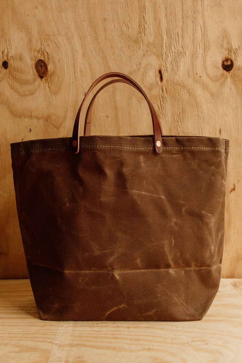 Coal Tote Bag Waxed Brush Brown