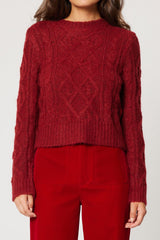 Cable Knit Sweater Ruby