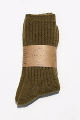 Iceland Cottage Wool Socks Olive