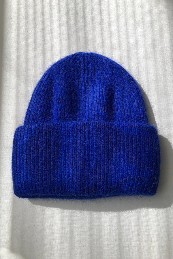 Royal Angora Beanie Royal Blue