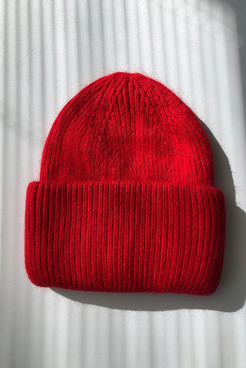 Royal Angora Beanie Crystal Red