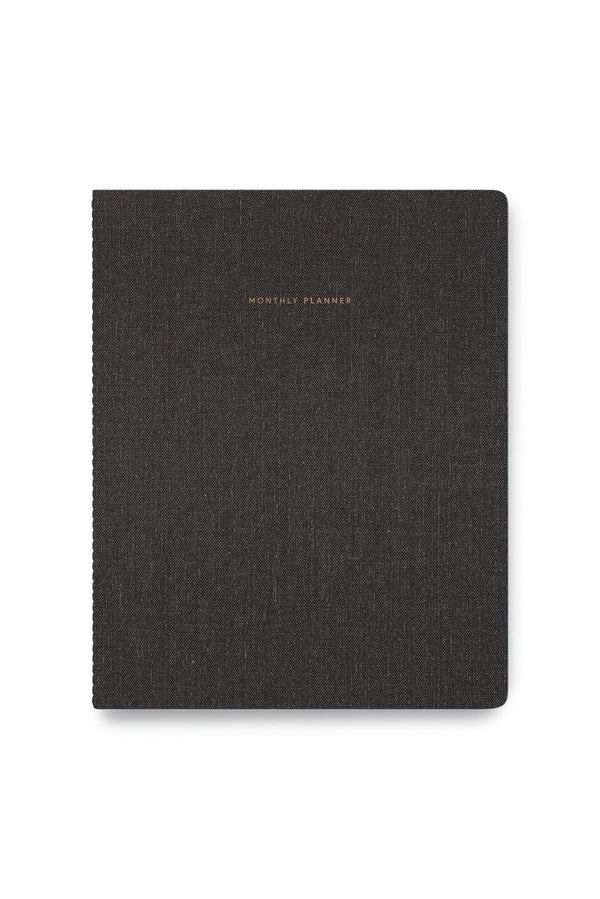 Undated Monthly Planner Charcoal Gray