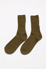 Iceland Cottage Wool Socks Olive