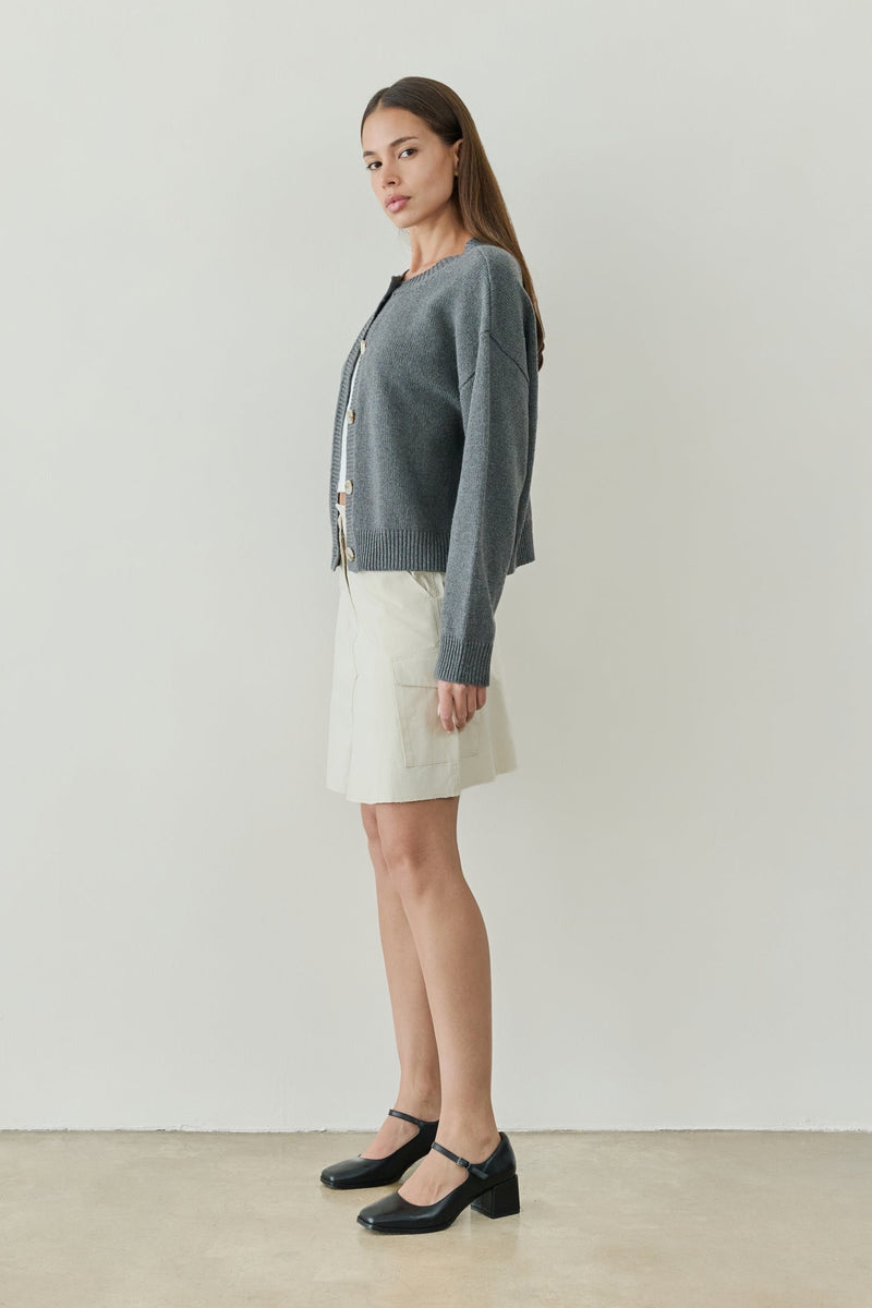 The Lucy Cardigan Dark Grey