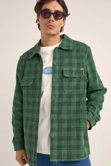 Cord Check Overshirt Green