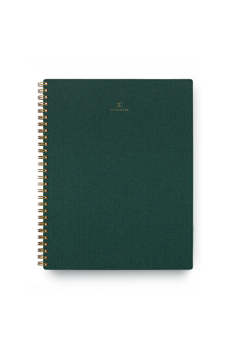 The Notebook Hunter Green Grid