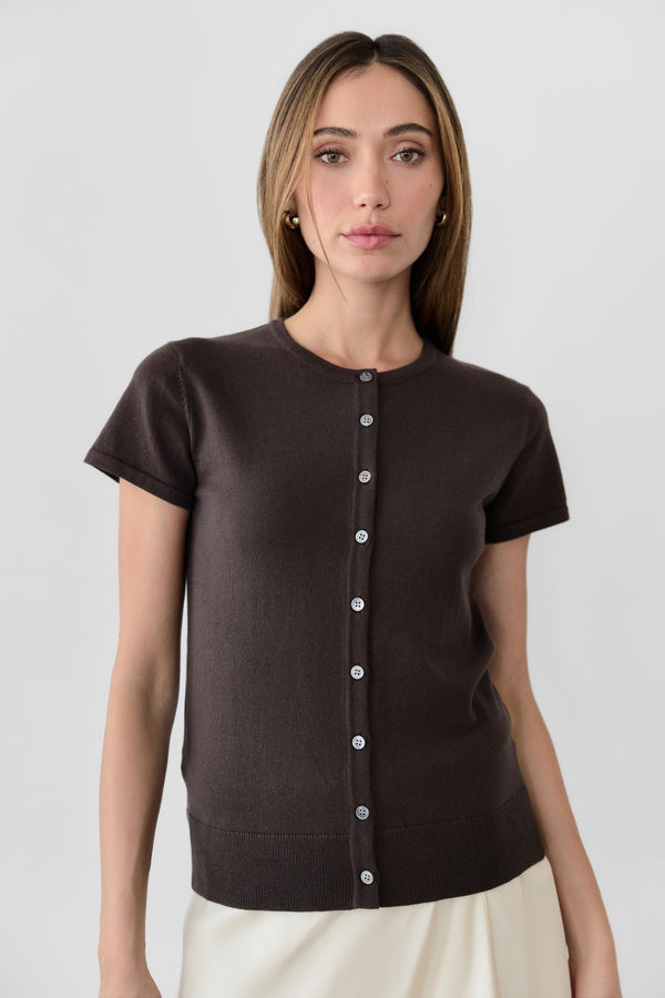 The Pauline Top Dark Brown