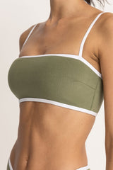 Terry Bandeau Top Khaki