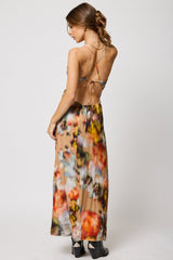 Silky Lucia Maxi Dress Watercolor Floral