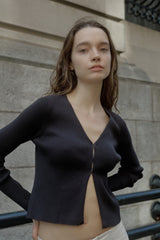 The Allegra Top Charcoal