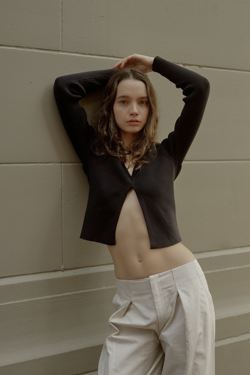 The Allegra Top Charcoal