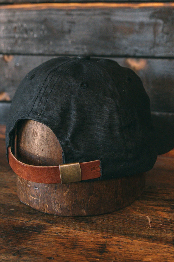 Waxed Baseball Cap Black