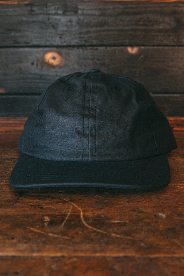 Waxed Baseball Cap Black