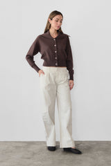 The Abrams Cardigan Brown