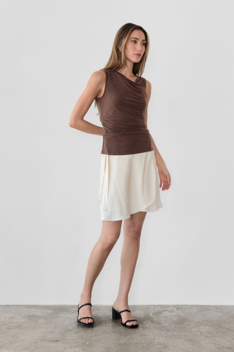 The Emilia Top Brown