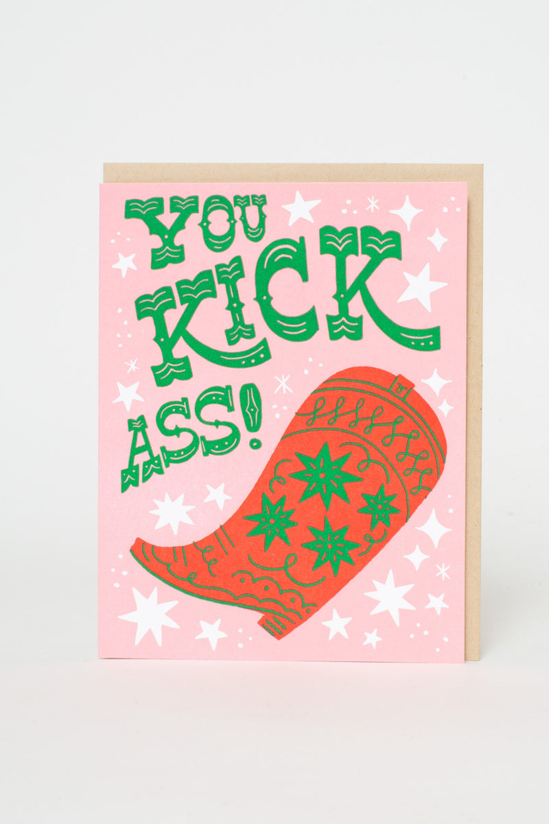 Kick Ass Cowboy Boot Card