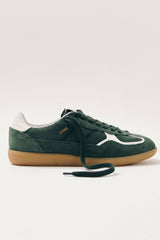 Rife Forest Green Leather Sneakers