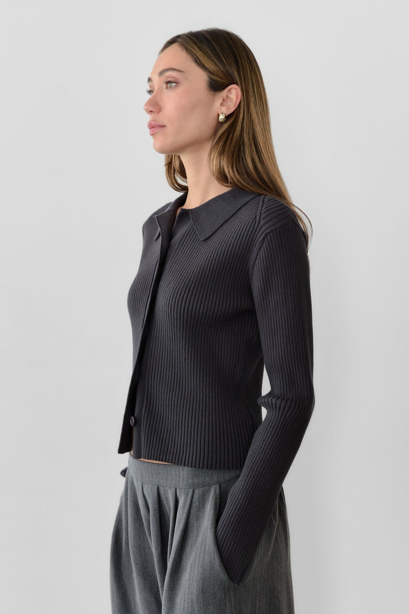 The Nara Top Charcoal