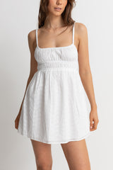 Fae Broderie Mini Dress White