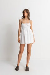 Fae Broderie Mini Dress White